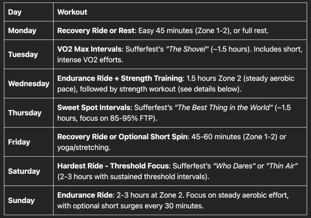 The training plan, courtesy of generative ai